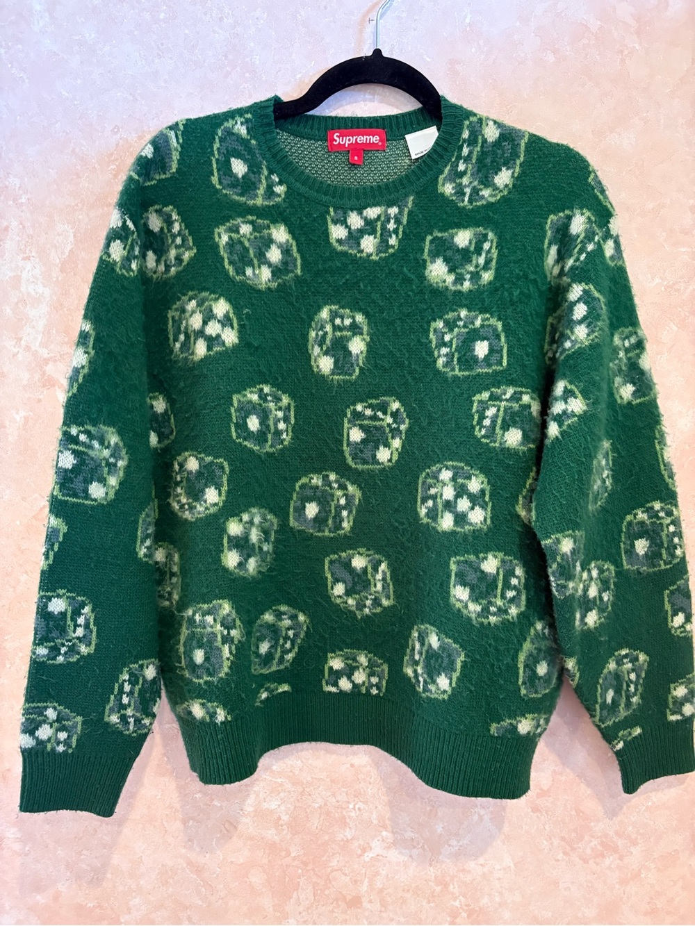 Supreme Green Crewneck with Light Green Pattern